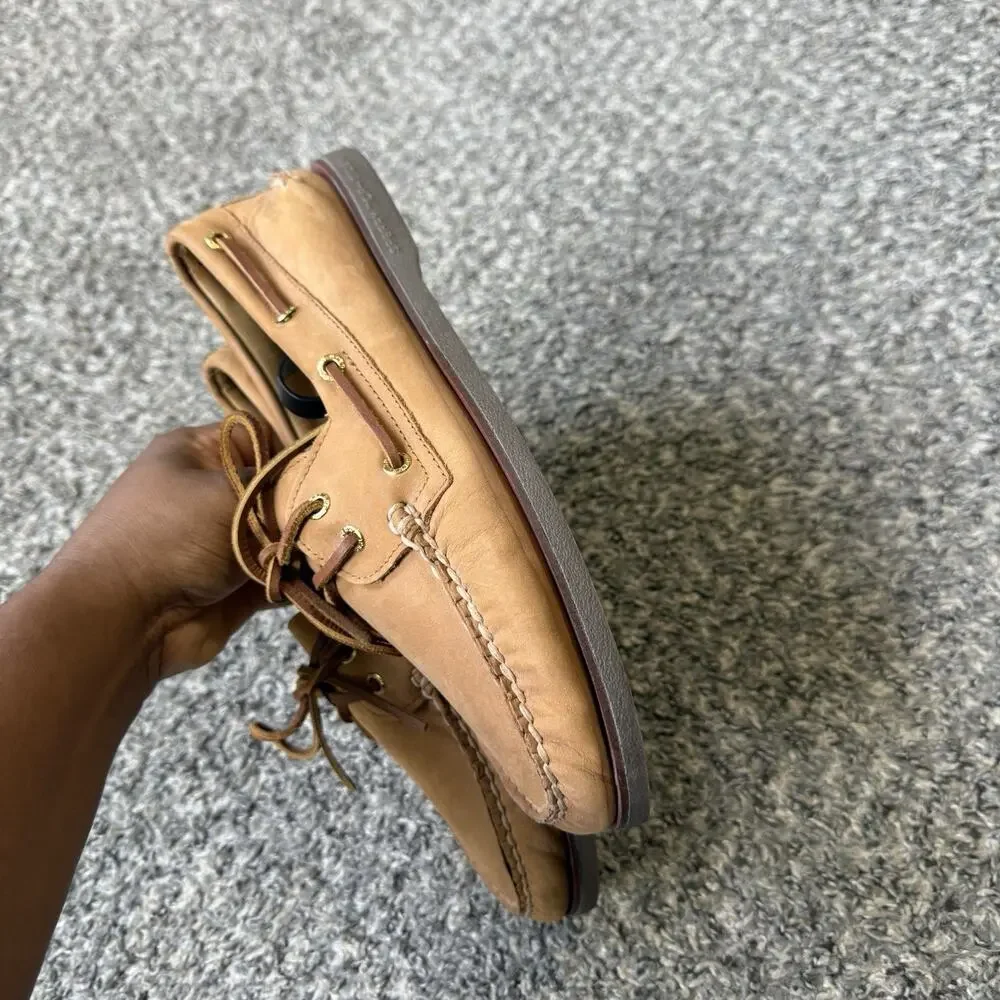 Sperry Men’s Gold Cup 2 Eye Tan Brown Leather Boat Shoes Size 10.5